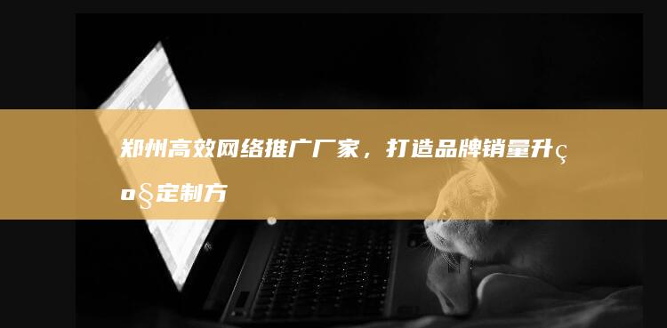 郑州高效网络推广厂家，打造品牌销量升级定制方案